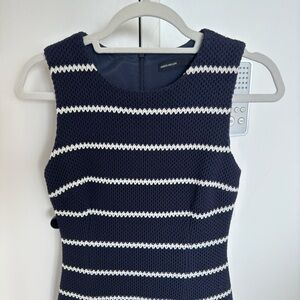 Karen Millen Navy Textured Knit Dress